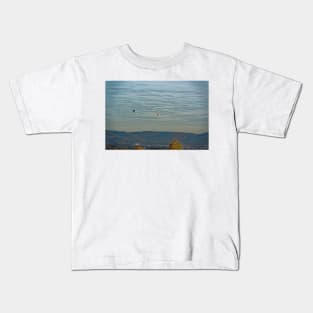 Hot air balloons over the Swabian hills Kids T-Shirt